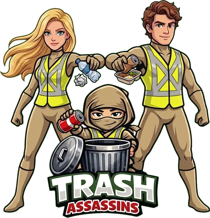 Trash Assassins: Ty and his family, ready for litter pickup